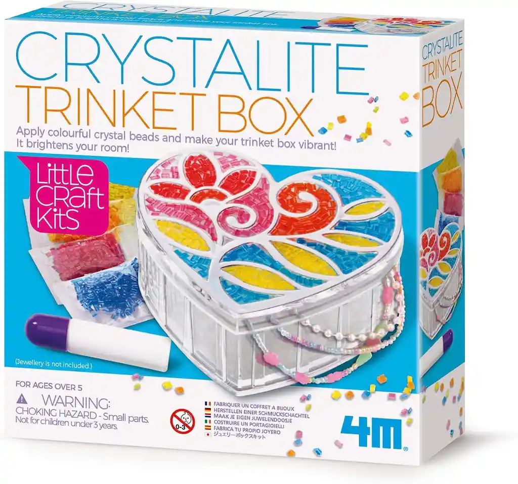 Kit De Arte Cofre Cristalino Manualidades Para Niñas