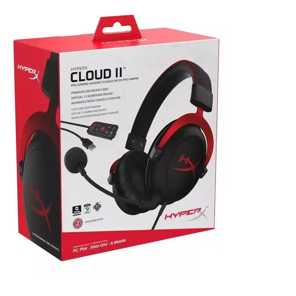 Diadema Gamer Hyperx Cloud Ii Usb 7.1 Ps4/pc/xboxone/celular