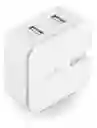 Adaptador Pared De Doble Puerto Moshi Rewind 2 Blanco
