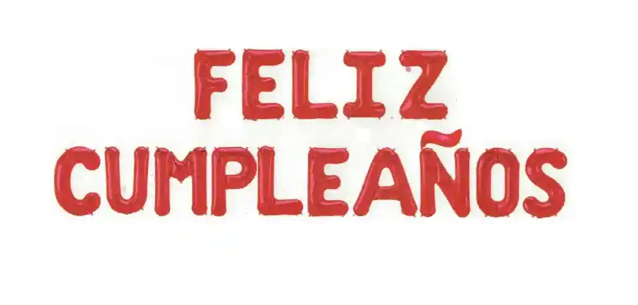 Letrero Feliz Cumpleaños Inflable Letra A Letra Rojo