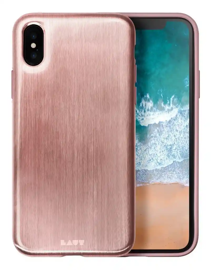 Estuche Para Iphone X Laut Huex Metallics En Oro Rosa