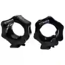 Seguro Barra Olímpica Collarin Tope Clips Profesional Gym X2 (negro)