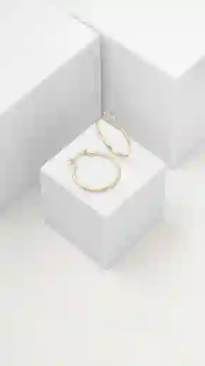 Arete Candonga Lisa Plana 3 Cms