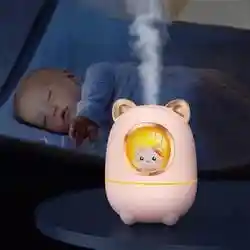 Humidificador De Aire Portátil, Difusor Silencioso De Niebla, Luz Nocturna Usb, Apagado Automático