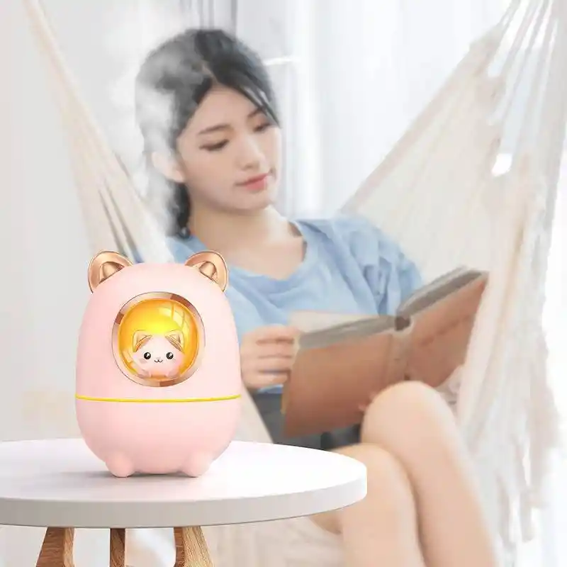 Humidificador De Aire Portátil, Difusor Silencioso De Niebla, Luz Nocturna Usb, Apagado Automático