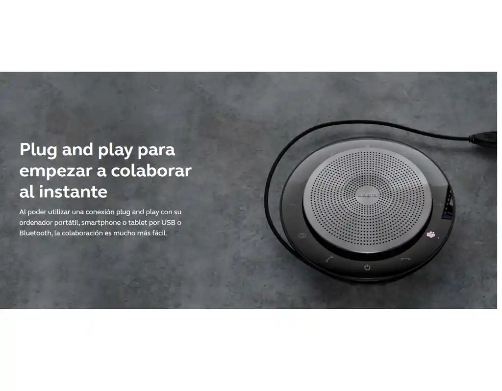 Microfono De Conferencia Jabra Speak 750ms Bluetooth Y Usb