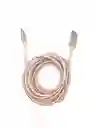 Cable Lightning En Nylon Trenzado De 3 M X-doria Oro Rosa