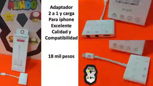Adaptado 2 A 1 Para Telefonos Iphone