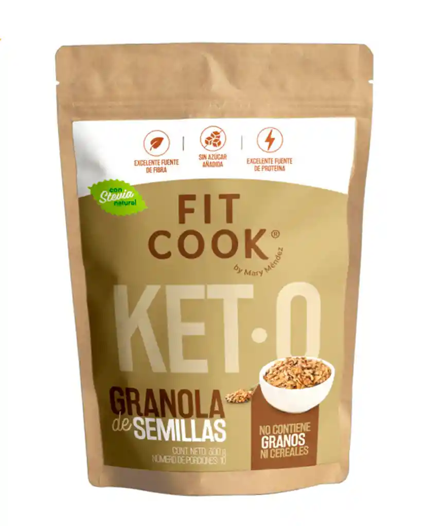 Granola De Semillas Keto Fitcook By Mary Mendez 300 Gr