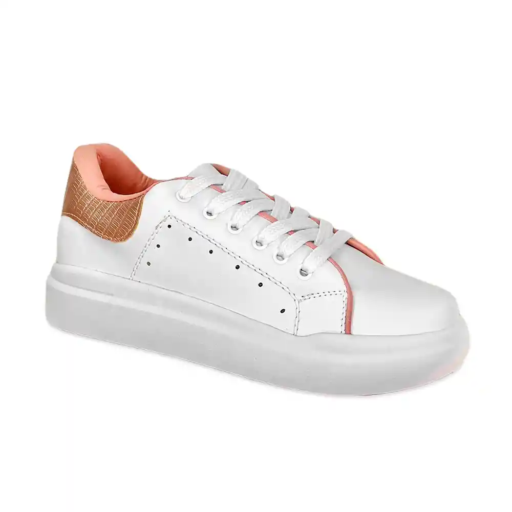 Zapato Dama Calzado Mujer Tenis Casual Karla Chacon Dianna - Blanco-38