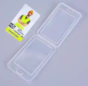 Porta Carnet Plastico Con Cuerda Decorativa
