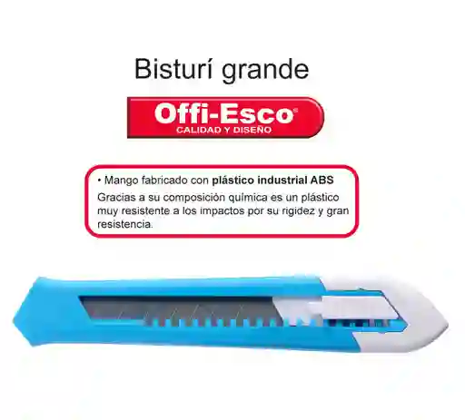 Bisturi Exacto Plastico Grande Offi Esco Oe-112 Colores Surtidos