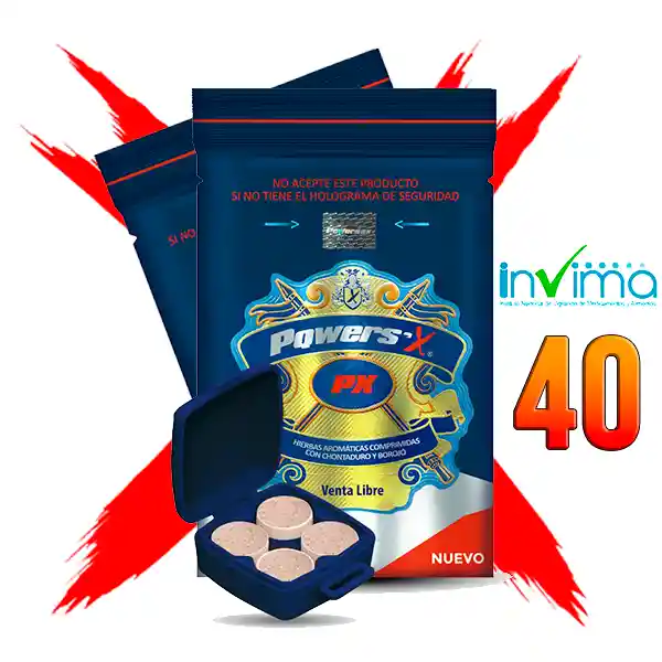 Potenciador X 40 Pene Duro Viagra Power Sex American Booster Potenciador Masculino Fuerte Erección