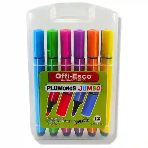 Plumones Offi-esco Jumbo X12