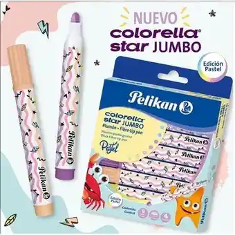 Plumones Pastel X 8 Unidades - Colorella Star Jumbo Pelikan