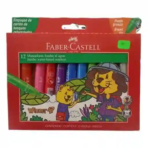 Marcadores Jumbo Al Agua (plumón) Faber Castell 10 Unidades. Tambien Puedes Hacer Tus Compras Por Mayor Contactanos