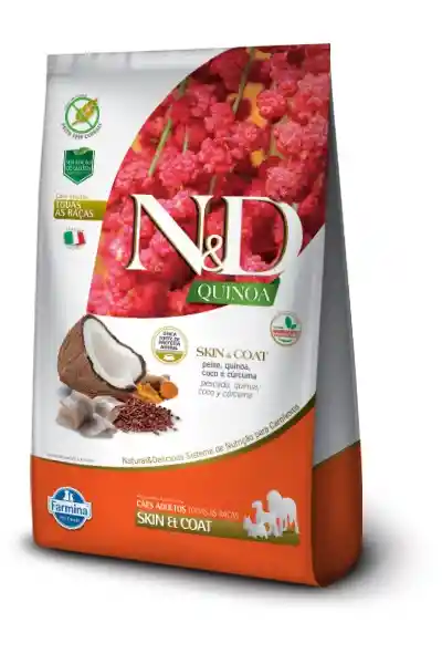   N&D  Quinoa Perro Adult Skin Peixe 08 Kg 