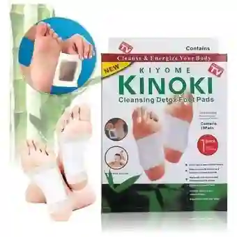 Parche Desintoxicante Kinoki X10 Para Pie Detox Natural Blanco