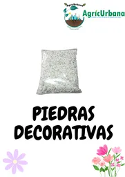 Piedras Decorativas Plantas Materas Macetas Color Blanca