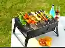 Asador Portatil A Carbón Bbq Camping Acero Inoxidable Con Accesorios