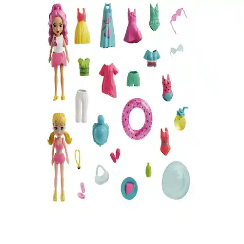 Set De Polly Pocket Pack De Moda Diversión Frutal Hnf51