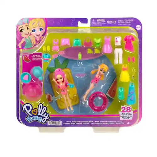 Set De Polly Pocket Pack De Moda Diversión Frutal Hnf51