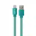 Cable Lightning Plano De 1.2 Metros Laut En Verde