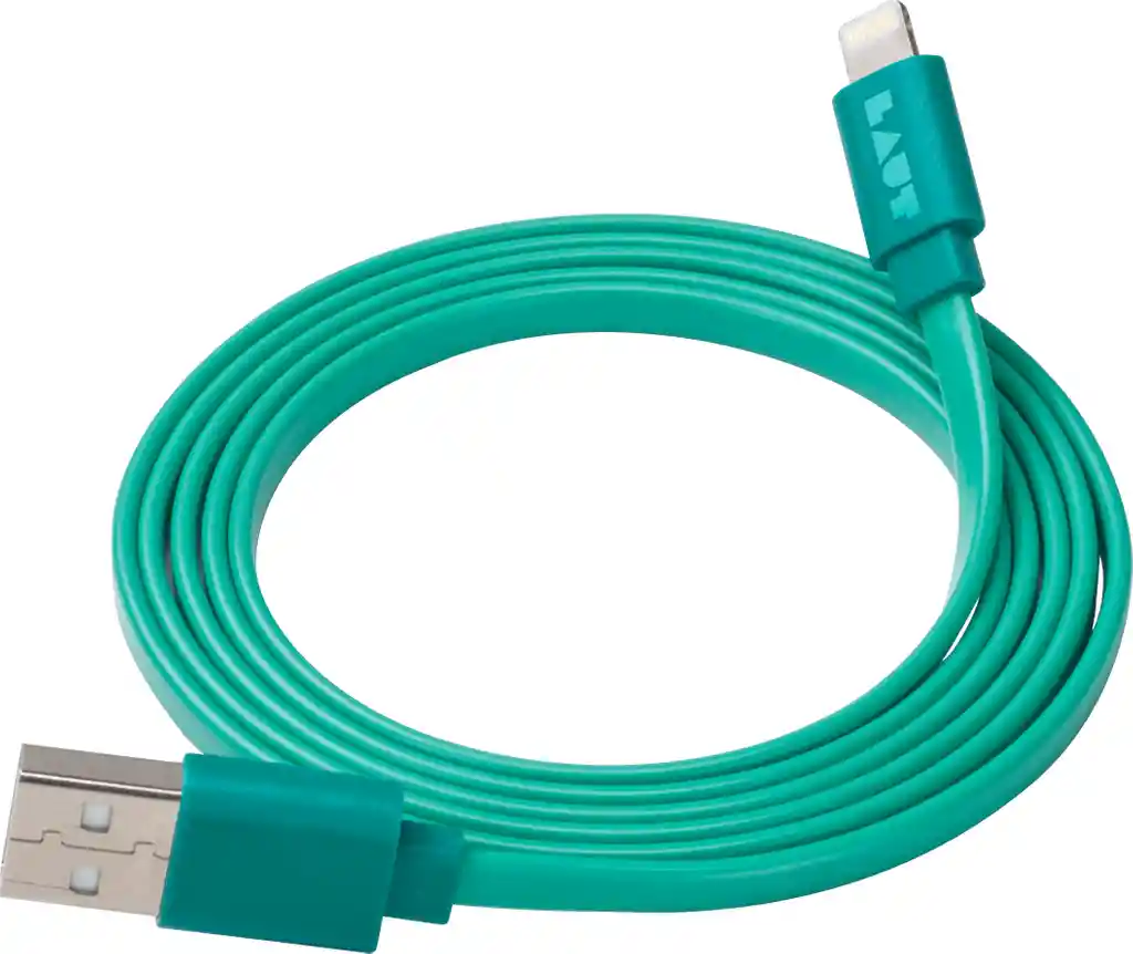 Cable Lightning Plano De 1.2 Metros Laut En Verde