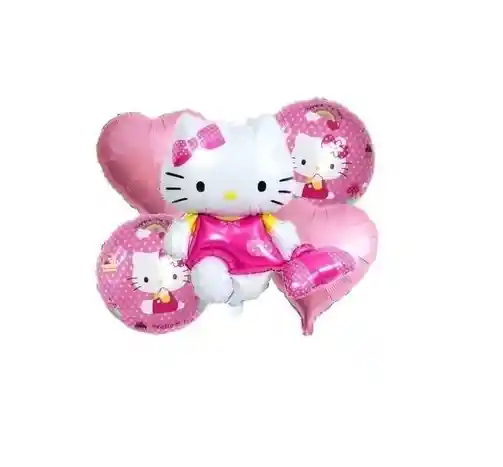 Globo Metalizado Hello Kitty X 5 Pcs