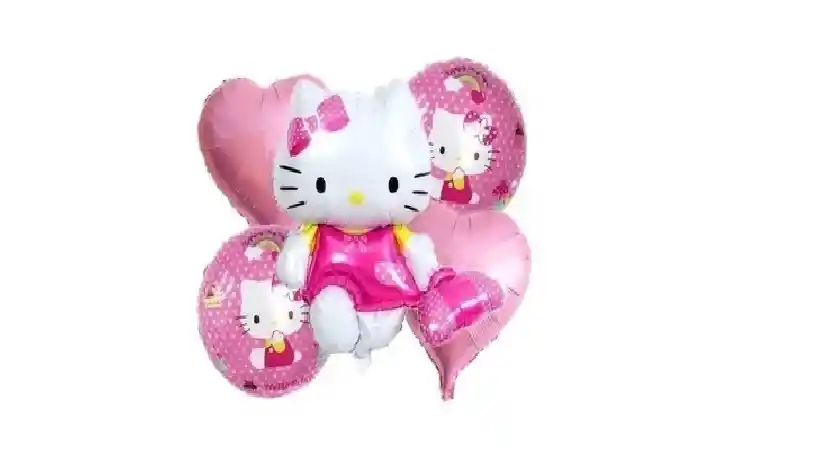 Globo Metalizado Hello Kitty X 5 Pcs