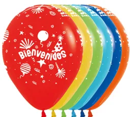 R-12 Bombas Globos Fiesta Sempertex Infinity Bienvenidos Fashion Colores Surtido X12 Globos