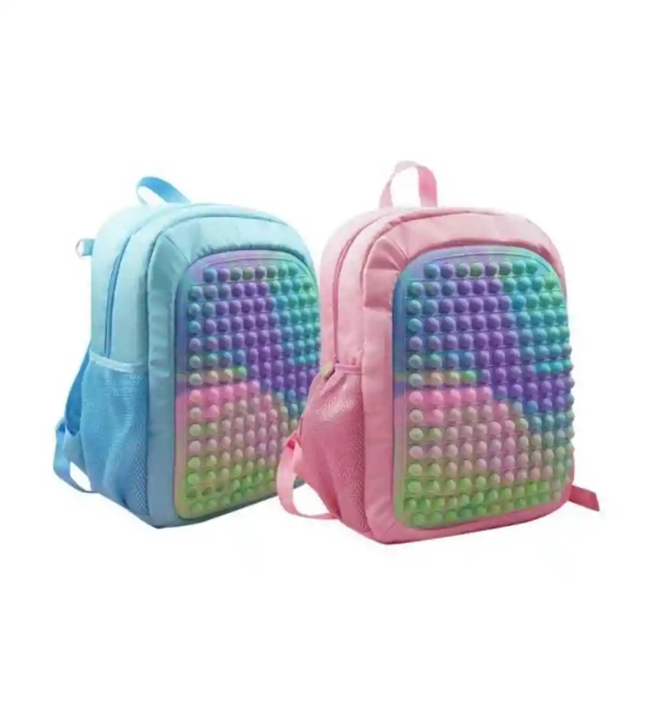 Bolso Escolar Pop It Grande,mochila Escolar Push Pop It