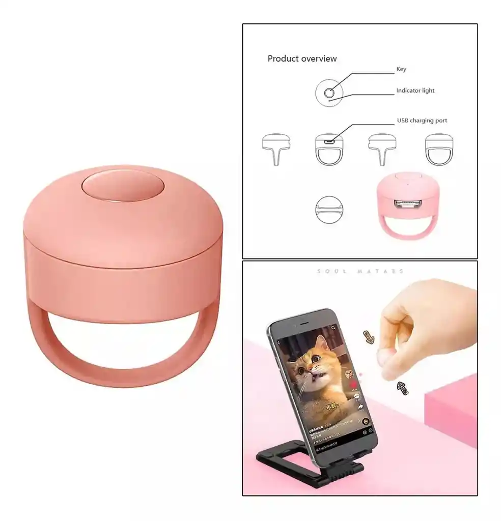 Anillo Bluetooth Para Controlar Vídeos En Instagram - Tiktok