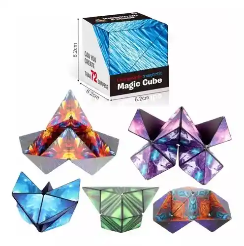 Cubo Rubik Cubo Mágico Origami Puzzle Magnético Anti Estrés