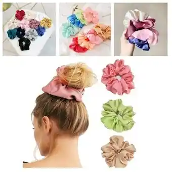 Scrunchies De Satin Autentika, 100% Nuevo Y De Alta Calidad.