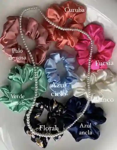 Scrunchies De Satin Autentika, 100% Nuevo Y De Alta Calidad.