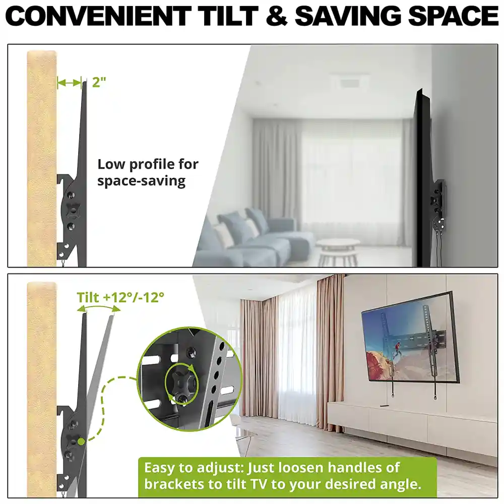 Soporte De Pared Fijo Con Inclinación Para Tv 14 55 Pulgadas