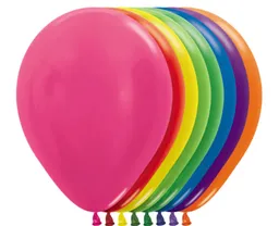 R-12 Bombas Globos Fiesta Sempertex Colores Metal Surtidosx 12 Globos