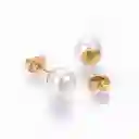 Aretes En Acero Diseño Perla 3 Mm