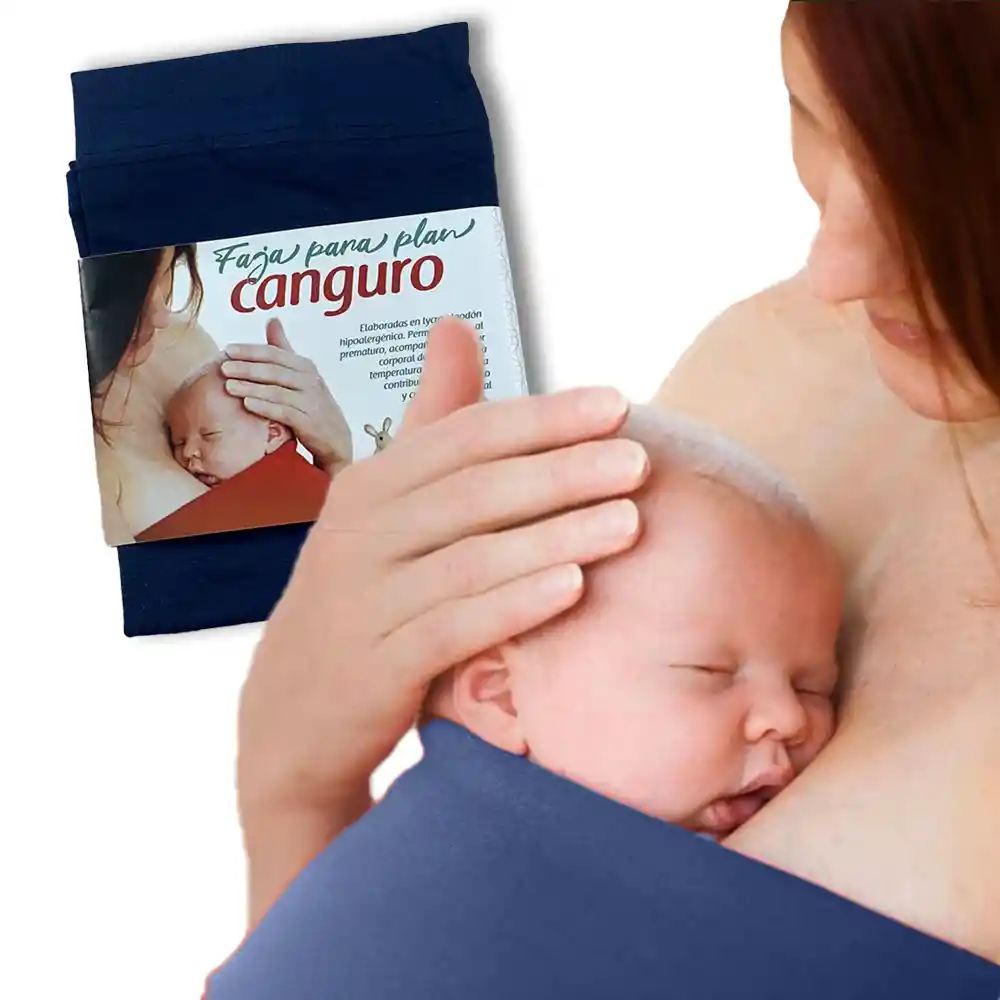 Faja Cargador Para Plan Canguro Para Bebe Prematuro Azul