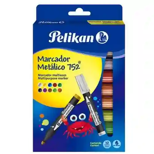 Marcador Metalico 752 X 10 Piezas Pelikan