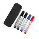 Set Marcadores Borrable Pointer X4 Und + Borrador De Tablero