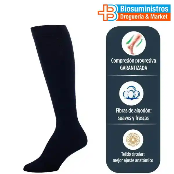  Media Calcetin La Rodilla 1520 Mmhg No-Varix Talla S Color Azul Ref 10106622 