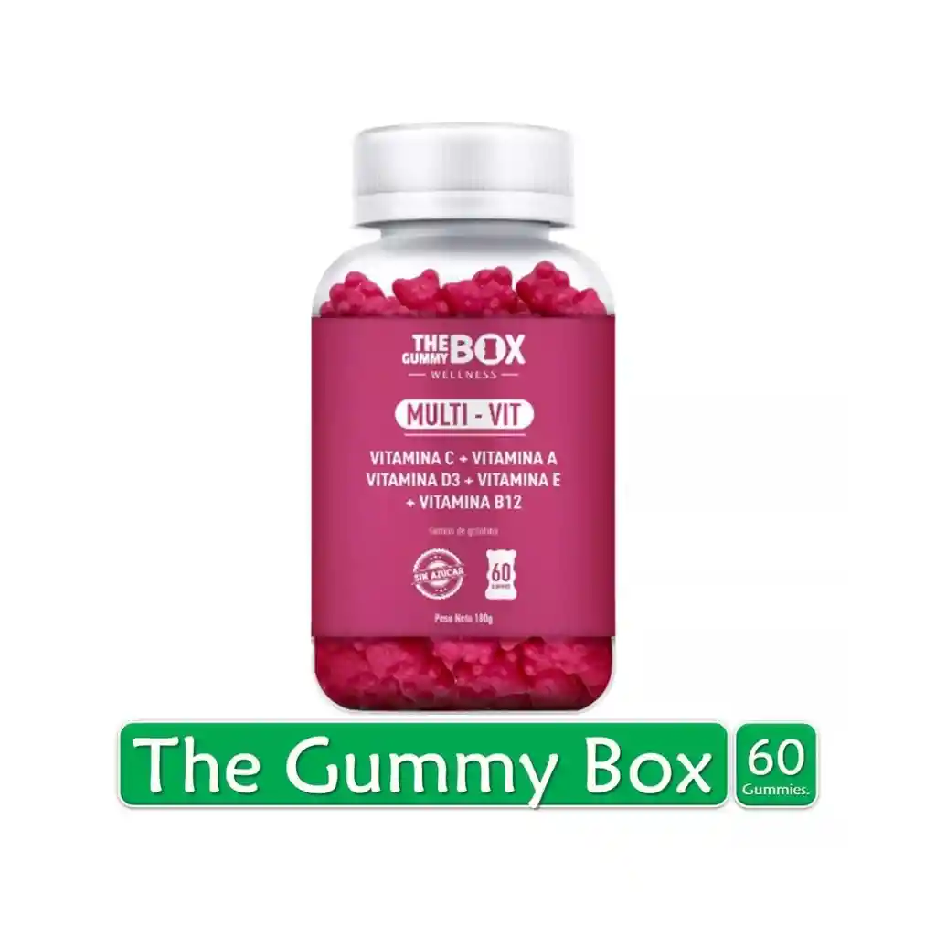 The Gummy Box Multi-vit Vitaminas C, A, D3, E, B12 210grs