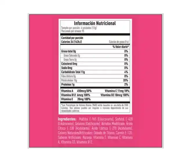 The Gummy Box Multi-vit Vitaminas C, A, D3, E, B12 210grs