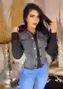 Chaqueta De Jean Mangas De Algodon