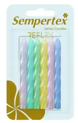 Vela Espiral Colores Pasteles X6
