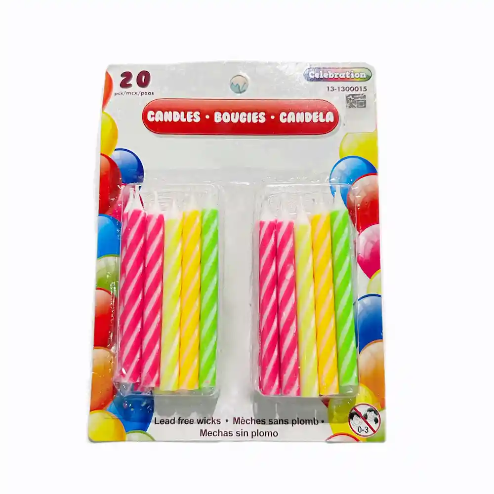 Velas De Pastel Neon