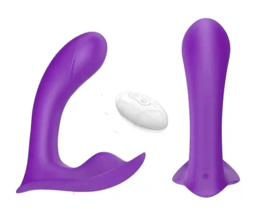 Vibrador Consolador Doble Estimulación A Control Remoto Doble Motor Masajeador De Clítoris