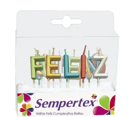 Paquete Velas Letras Feliz Cumpleaños Metal Surtida